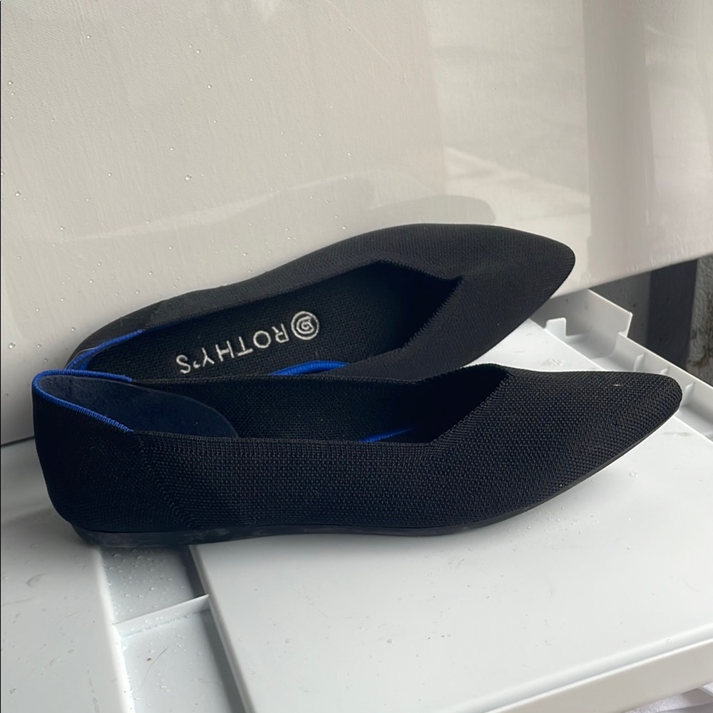 Rothy's Black Flats Elegant Design